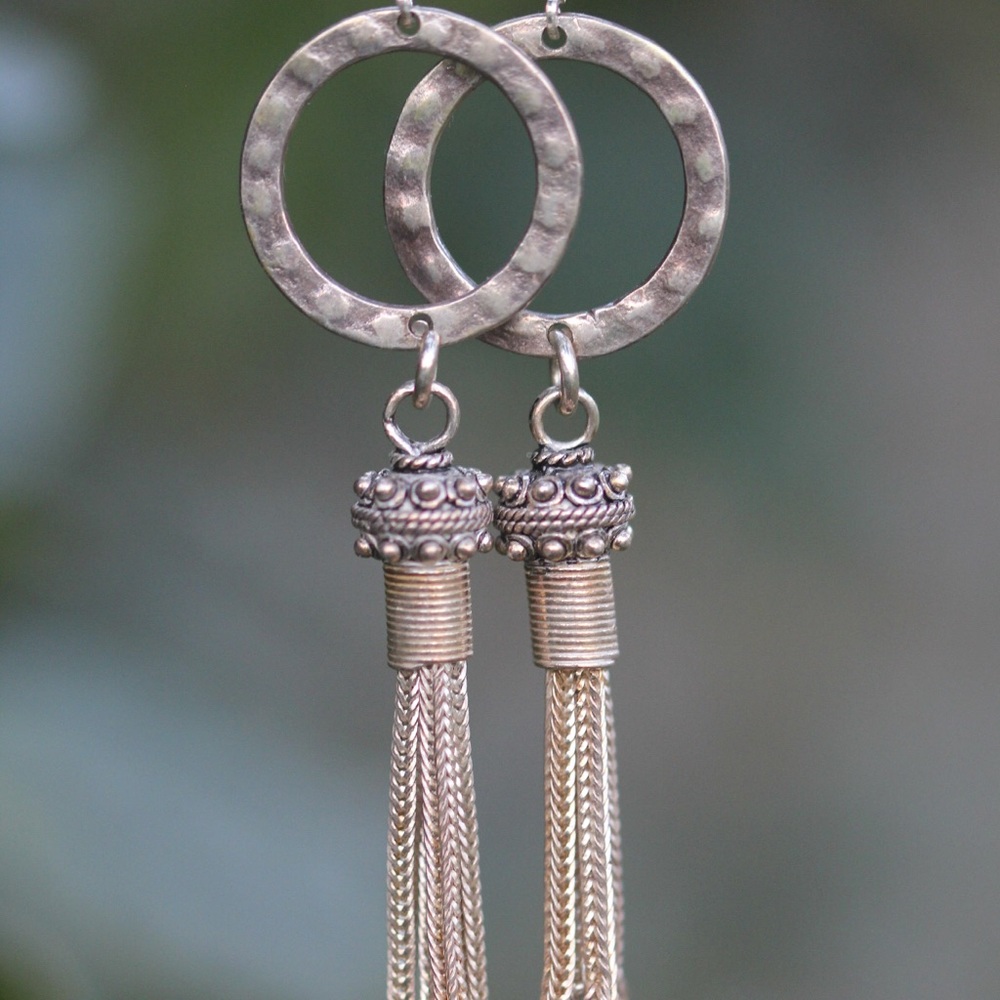 Sterling Silver Tassel Earrings